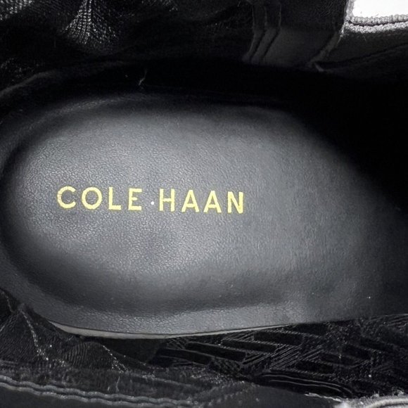 Cole Haan Womens Gray Suede Booties Block Wood Heels Size 10 B Med Casual Office - Picture 6 of 9